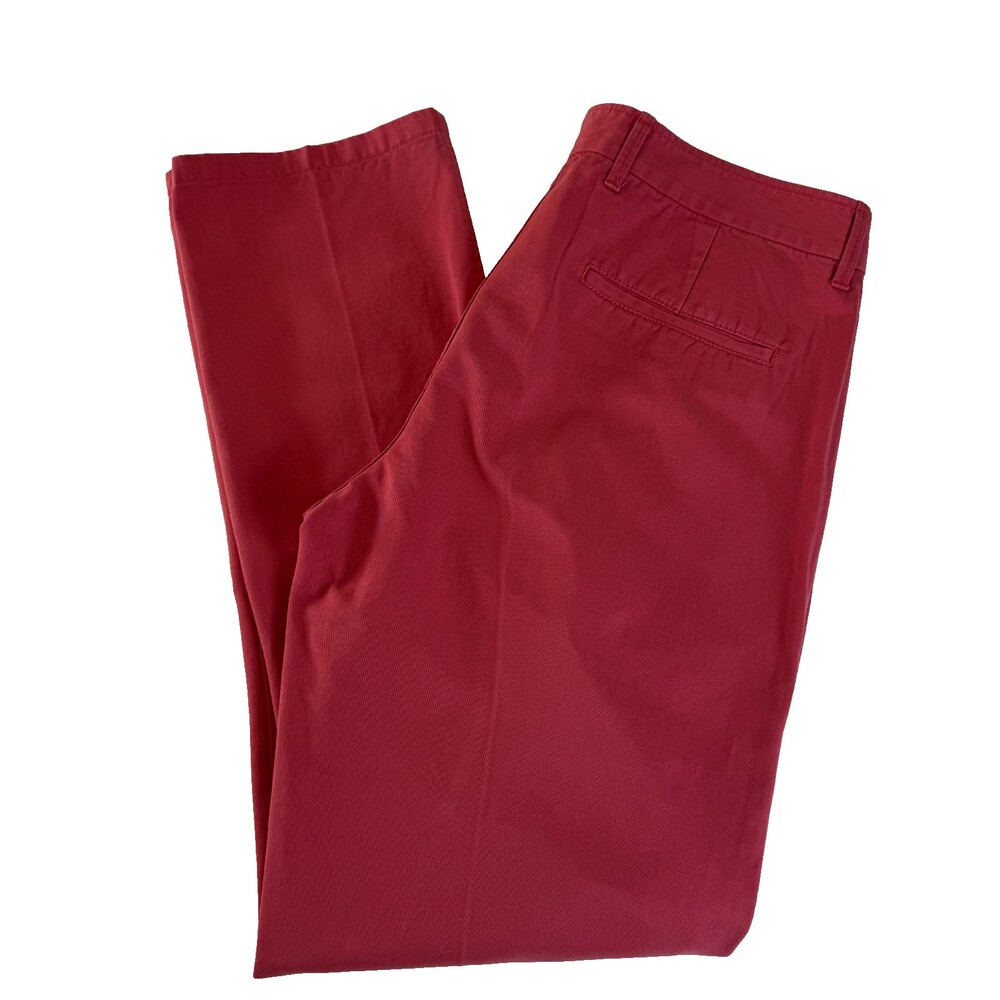 Gap Khakis RED Men's Chino Pants, Size 36x34, Lived In Slim Khaki, 100% Cotton